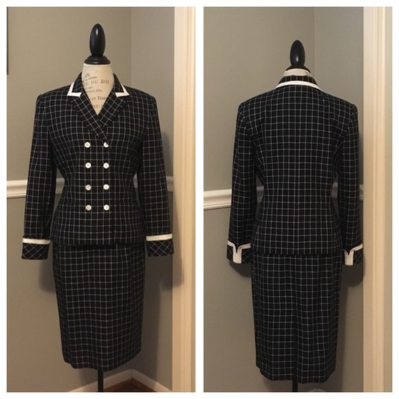 Kasper Dresses & Skirts - ♠️KASPER•2•PIECE•BLACK•WHITE•SUIT♠️